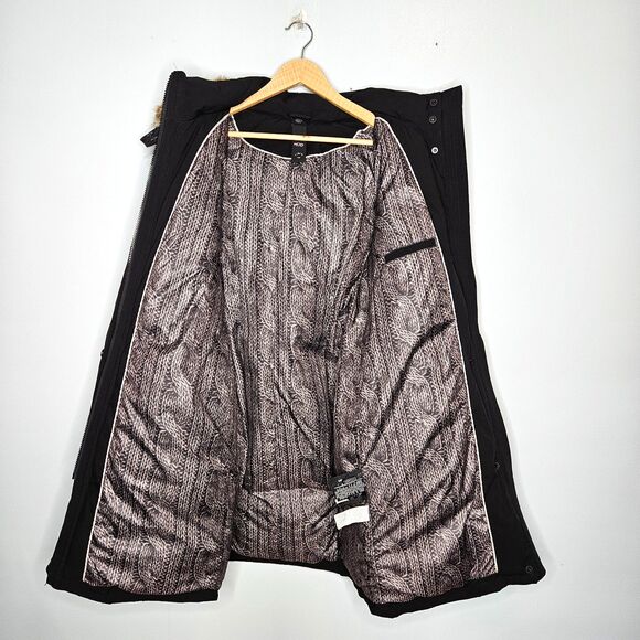 RUD BY RUDSAK Winter Coat Women's Large Black Faux Fur Trim Down Feathers Parka - Picture 15 of 16